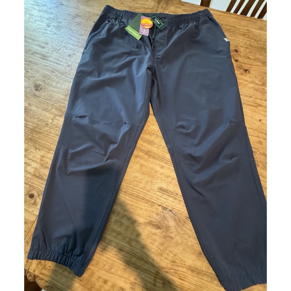LL Bean Multisport Pants Carbon Navy Drawstring Elastic Waist Mens Size XL x 28" - Picture 4 of 11